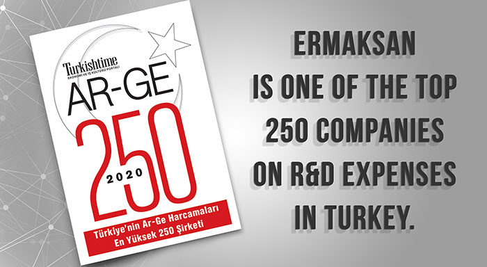Ermaksan is among the top companies with the highest R&D expenditures in Turkey